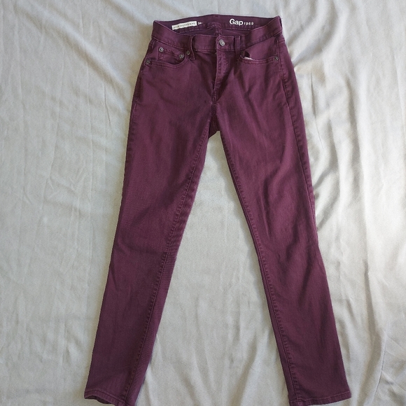 GAP Slim Boyfriend Purple/ Mauve Denim Mid Rise Jeans, 24R - Picture 7 of 7